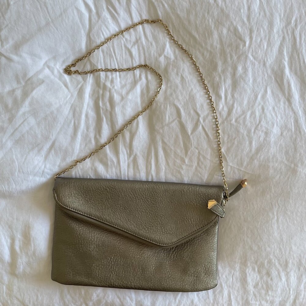 Urban Expressions Metallic Foldover Clutch